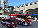 Sloky IZS zasahuj na hlavnm ndra v Praze kvli srce osoby s metrem....