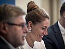 Ministryn� spravedlnosti Eva Decroix (ODS) na tiskové konferenci ohledn�...