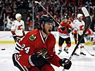 Chicago: Havlát se raduje - Martin Havlát s raduje po vstelení rozhodující...