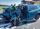 Pi srce dvou aut u libic na Jinsku zemeli oba idii. (22. ervna 2025)