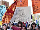 Protesty proti svatb Lauren Sanchezové a Jeffa Bezose v Benátkách (28. ervna...