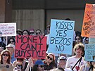Protesty proti svatb Lauren Sanchezové a Jeffa Bezose v Benátkách (28. ervna...