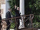 Jeff Bezos pi píchodu na ostrov San Giorgio Maggiore v Benátkách (27. ervna...