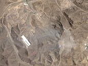 Satelitní snímek spolenosti Planet Labs ukazuje íránský podzemní závod na...