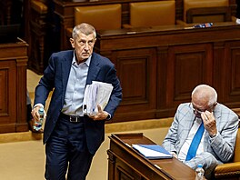 Ve Snmovn probíhá mimoádná schze Snmovny. Na snímku Andrej Babi (ANO)....