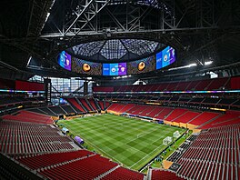 Interiér Atlanta Stadium, kde se odehraje fotbalové mistrovství sv�ta.