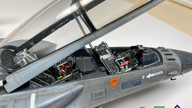 Detail kabiny, F-16D, Hellenic Air Force