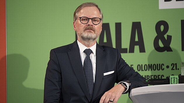 Premiér Petr Fiala (ODS) na debatě ve Zlíně (25. červen 2025)