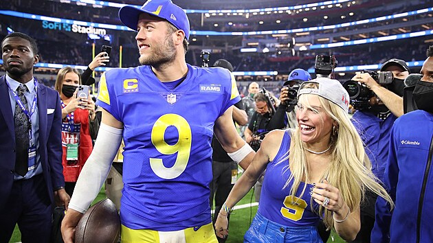 Kelly Staffordov, manelka hvzdy americkho fotbalu Matthewa Stafforda hrajcho za Los Angeles Rams. (2022)