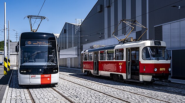 Zahjen zkuebnho provozu nov tramvaje koda 52T s cestujcmi. (20. ervna 2025)