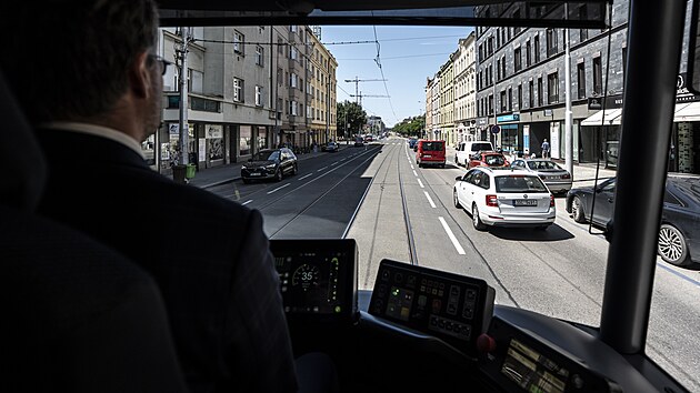 Zahjen zkuebnho provozu nov tramvaje koda 52T s cestujcmi. (20. ervna 2025)