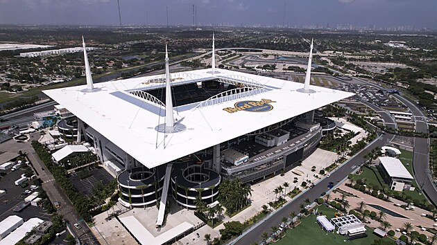 Pohled na stadion Hard Rock v Miami.