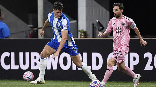 Lionel Messi z Interu Miami v utkn s Portem.