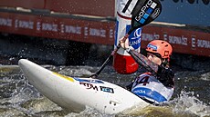 Olga Samková pi závodech SP v Praze.