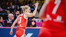 Petra Hole�ínská p�i utkání se �pan�lskem.