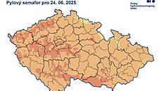 �esk� hydrometeorologick� �stav pravideln� vyd�v� aktu�ln� pylovou mapu.