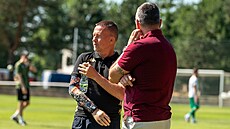 Jií Chytrý, trenér fotbalist Artisu Brno, pi prvním utkání klubu pod novým...