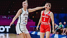 Julie Pospíilová bhem utkání EuroBasketu s Litvou.
