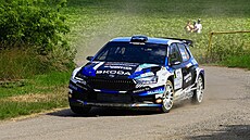 Adam B�ezík a Ond�ej Kraj�a b�hem Rally Hustope�e..