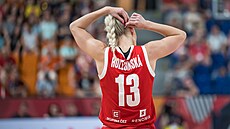 Petra Holeínská bhem zápasu s Portugalskem.