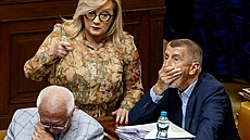 Ve Snmovn probíhá mimoádná schze Snmovny. Na snímku Alena Schillerová,...