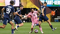 Lionel Messi z Interu Miami v osmifinále MS klub� proti PSG.