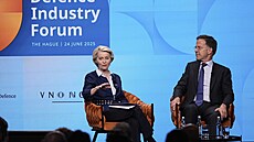 Generální tajemník NATO Mark Rutte a předsedkyně Evropské komise Ursula von der...