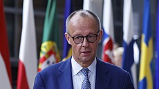 Nmecký kanclé Friedrich Merz na summitu Evropské unie v Bruselu bude eit...