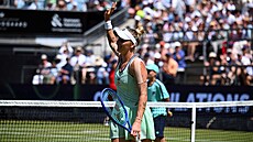 Markéta Vondrouová slaví postup do finále turnaje v Berlín.