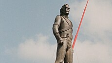 Socha Michaela Jacksona na Letné