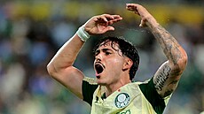 Mauricio z Palmeiras slaví vyrovnávací branku.
