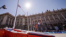 Amálie vábíková skáe na ME drustev v Madridu.