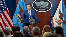 Americký ministr obrany Pete Hegseth (26. ervna 2025)
