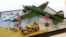 Mitsubishi G4M2E  píprava k letu