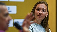 Nizozemská bkyn Femke Bolová na tiskové konferenci ped 64. roníkem Zlaté...