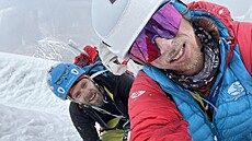 Krkonotí horolezci Radoslav Groh a Zdenk Hák vystoupali jihovýchodní stnou...