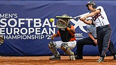Momentka ze zápasu softballového evropského ampionátu esko - Nizozemsko.
