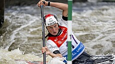 eské kanoistka Martina Satková v trojském kanále