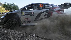 Elfyn Evans b�hem Rallye Akropolis