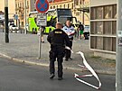 Policist kvli podezelmu zavazadlu uzaveli obousmrn Wilsonovu ulici u...