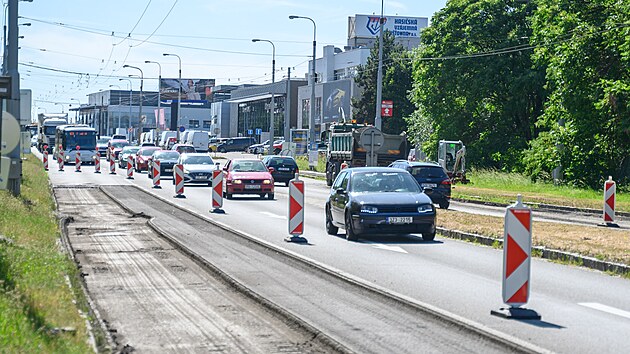 Oprava silnice I/49, Zln-Louky (30. ervna 2025) 