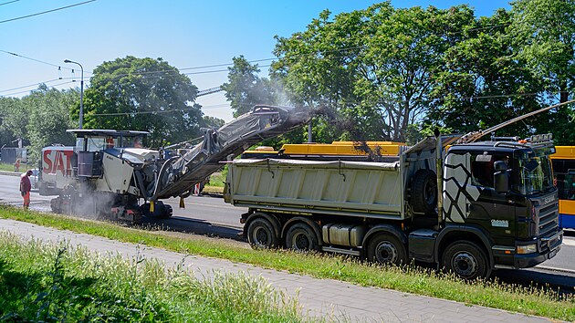 Oprava silnice I/49, Zl�n-Louky (30. �ervna 2025) 