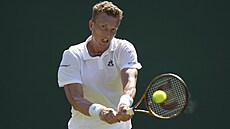 Jií Leheka v prvním kole Wimbledonu.