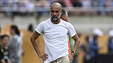 Pep Guardiola b�hem utkání proti Juventusu.