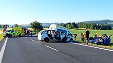 U Dolního andova bourala tyi auta, dv skonila na stee.