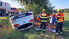 U Dolního andova bourala tyi auta, dv skonila na stee.