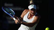 Markéta Vondrouová v prvním kole Wimbledonu.
