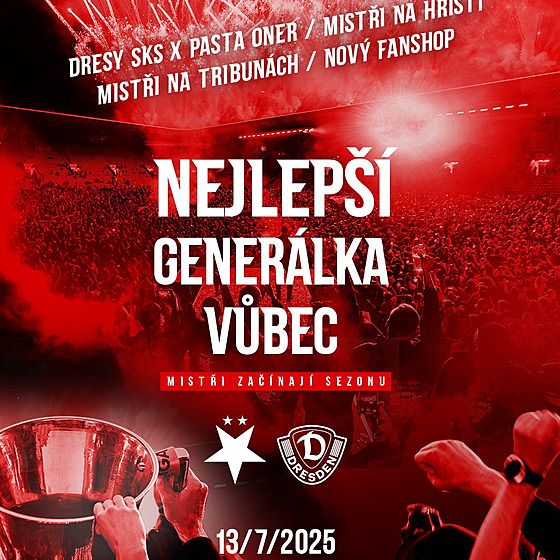 Slavia si zahraje generálku na ligu v Edenu proti Dynamu Dráany.