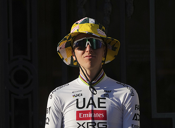 Tadej Pogaar v Lille bhem prezentace Tour de France