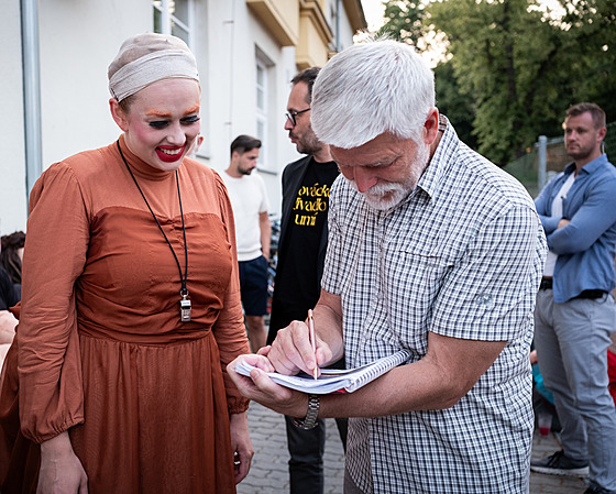 Prezident Petr Pavel ve Slováckém divadle v Uherském Hraditi (5. ervenec 2025)